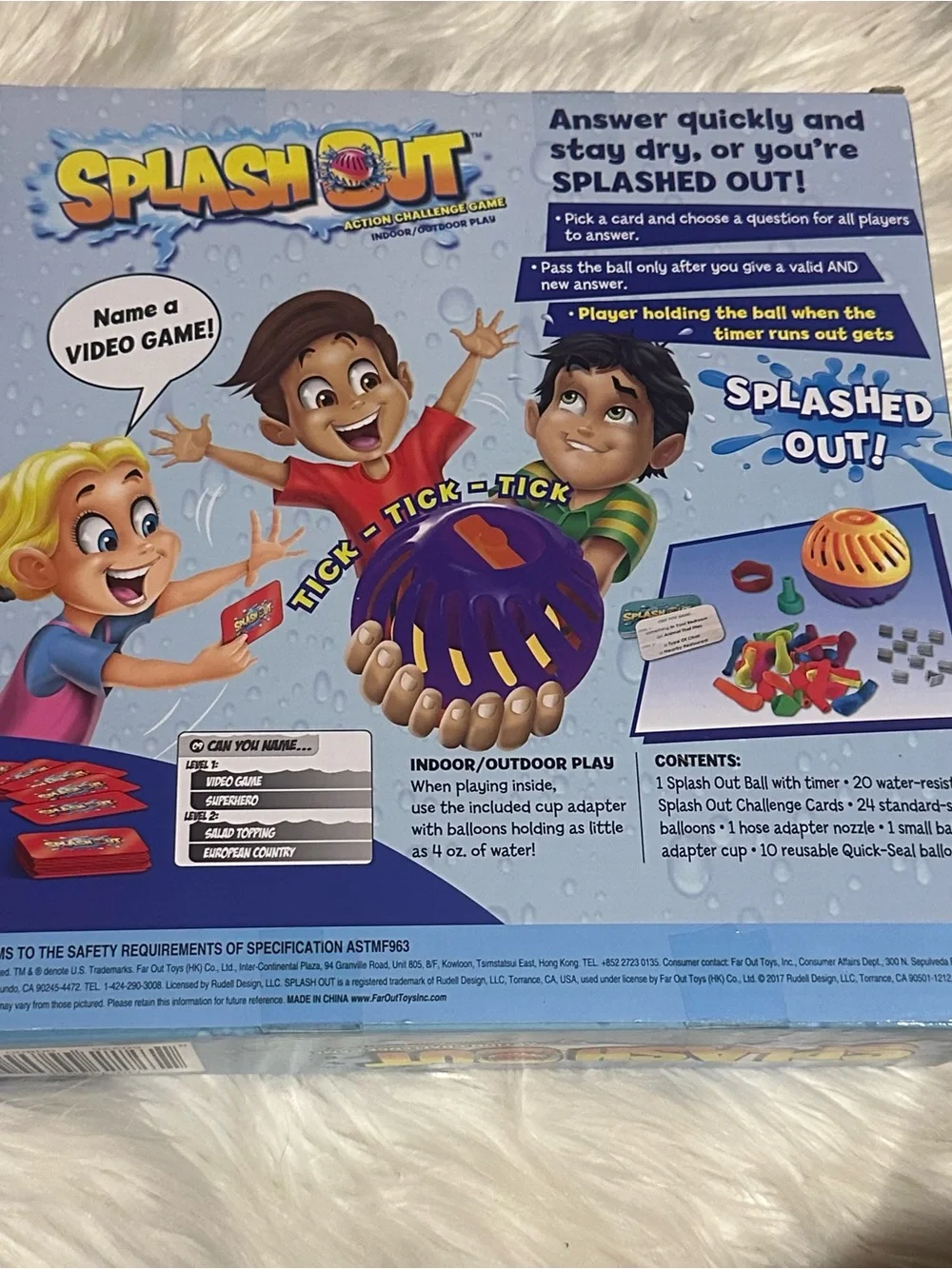 Splash Splash Out Action Challenge Game - Blue & Red
